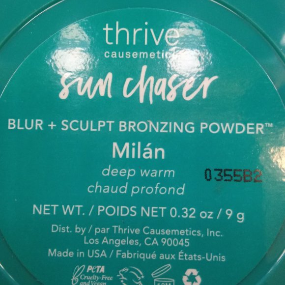 🌴5/$50 THRIVE CAUSEMETICS Sun Chaser Blur + Sculpt Bronzing Powder MILAN - Picture 10 of 10